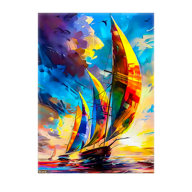 Tableau Bateau Abstrait