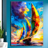 Tableau Bateau Abstrait