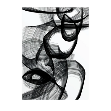 Tableau Noir et Blanc Abstrait