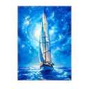 Tableau Peinture Acrylique Bateau Mer
