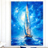 Tableau Peinture Acrylique Bateau Mer