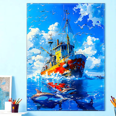 Tableau Peinture Marine Bateau